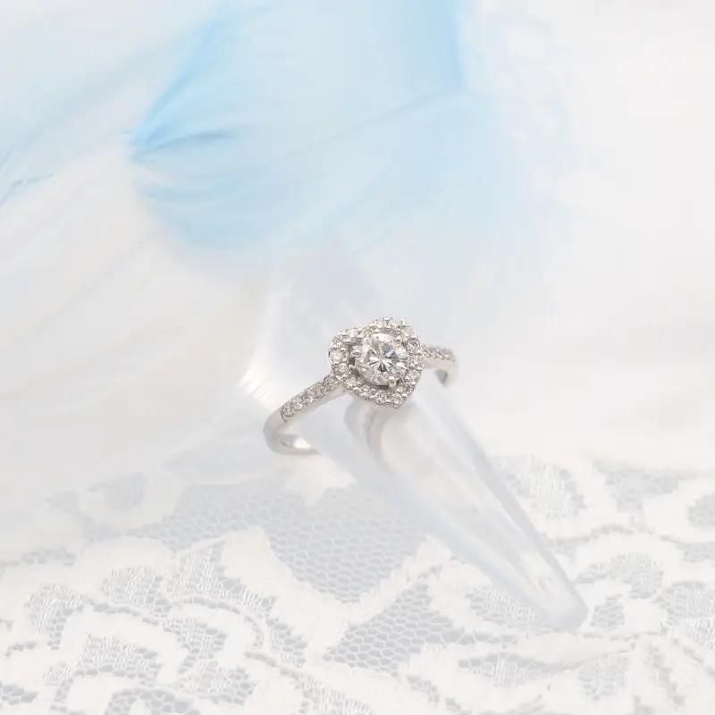 プラチナ 0.66ct　ハートダイヤモンド リング　FHR-009536