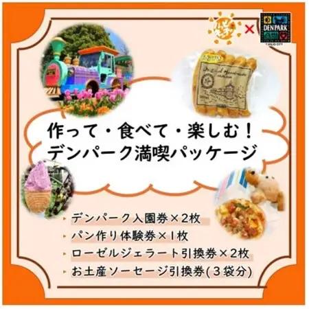 デンパーク入園券2枚+ローゼルジェラート引換券2枚+パン作り体験1枚+ソーセージ引換券/愛知県安城市【1686738】
