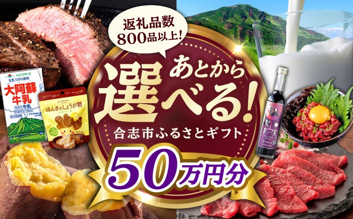 
            【あとから選べる！】合志市 ふるさとギフト 50万円分　【合志市役所】 [AYBZ016]
          