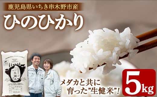 
                  【数量限定 令和7年産米】メダカと共に育ったお米 5kg！（5kg×1）九州 鹿児島県産 農家直送 の 米 白米 5kg袋×1 ひのひかり  備蓄 や 贈答 にも！ 【00-035-01】
                