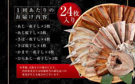 【全6回定期便】24枚入り「長崎蚊焼干し」規格外干物セット