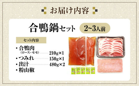【冷凍】合鴨鍋セット 2-3人前　滋賀県長浜市/株式会社 一湖房[AQCB011]