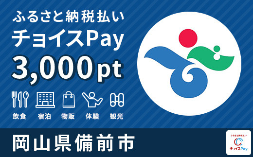 
備前市チョイスPay 3,000pt（1pt＝1円）【会員限定のお礼の品】
