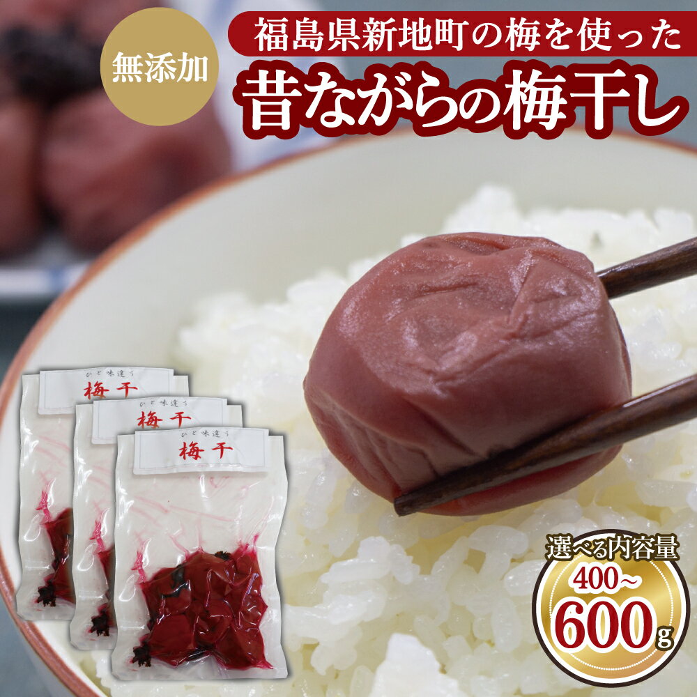 【ふるさと納税】昔ながらの梅干し ＜選べる内容量＞ 無添加 梅干し | 田舎の梅干し すっぱい 訳あり 梅干 うめぼし 保存料無添加 着色料無添加 福島県 新地町 送料無料 すっぱい 熱中症対策 お試し お取り寄せ 国産 人気 おすすめ