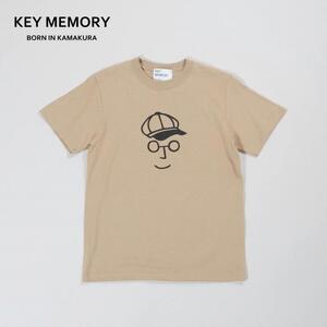 《1》【KEYMEMORY 鎌倉】キャスケットイラストTシャツ BEIGE