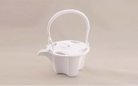 【高岡銅器】アルミ鋳物 燗鍋 七宝 白 民芸品 工芸品 伝統技術 装飾品 日用品  FAD-0699