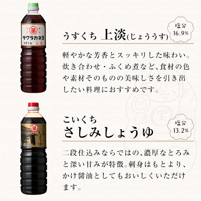 お醤油味比べセット!しょうゆ しょう油 鹿児島 こいくち 濃口 甘露 あまい 調味料 老舗 常温 保存 卵かけご飯 九州醤油 サクラカネヨ 刺身醤油 さしみ インスタント 味噌汁 フリーズドライ 防災