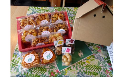 Ohana ギフト クッキー あられ セット 滋賀県長浜市/社会福祉法人 滋賀県障害児協会（Ohana） [AQAL003] あられ アラレ おかき 羽二重餅 クッキー