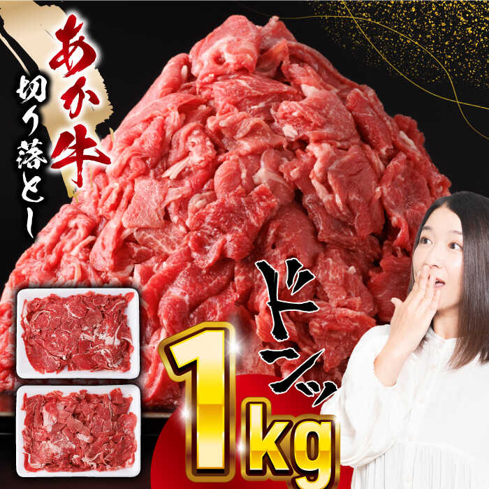 【ふるさと納税】熊本県産 あか牛 切り落とし 計1kg (500g×2P) 熊本 赤牛 褐牛 あかうし 褐毛和種 肥後 冷凍 国産 牛肉 和牛 切り落とし こま切れ 小分け 【五右衛門フーズ】[YBZ009]
