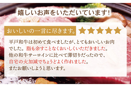 特選 平戸和牛 サーロインステーキ 約500g(250g×2枚)【萩原食肉産業有限会社】[KAD021]/ 長崎 平戸 肉 牛 牛肉 黒毛和牛 和牛 焼肉 ステーキ サーロイン 冷蔵  