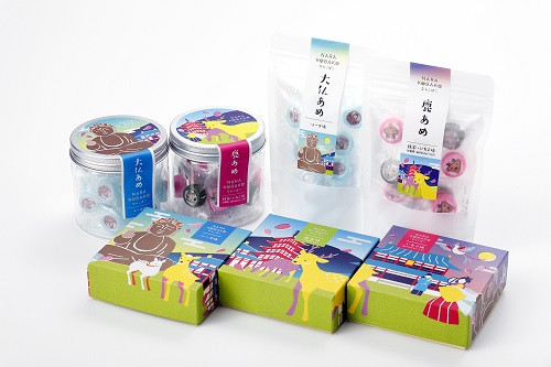 
                  あめ 『ならこばこ』 大仏あめ・鹿あめ 7点セット  飴（ソーダ味　抹茶味　いちご味） ギフト 組み飴 奈良県 奈良市 U-37
                