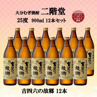 ふるさと納税 日出町 【2025年3月上旬発送】大分むぎ焼酎　二階堂吉四六の故郷25度(900ml)12本セット | 