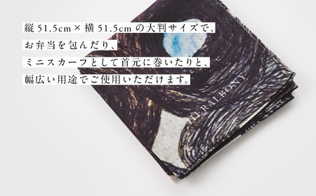 ヘラルボニー ハンカチーフ Sanae Sasaki 「(無題)(丸)」 ハンカチ ファッション コットン 大判 日本製 HERALBONY 岩手県 盛岡市