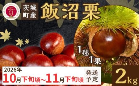 029 飯沼栗 2kg 高級 茨城県 茨城町産 ブランド くり 希少 品種 数量 限定 先行予約 2026年10月下旬～11月下旬頃発送予定