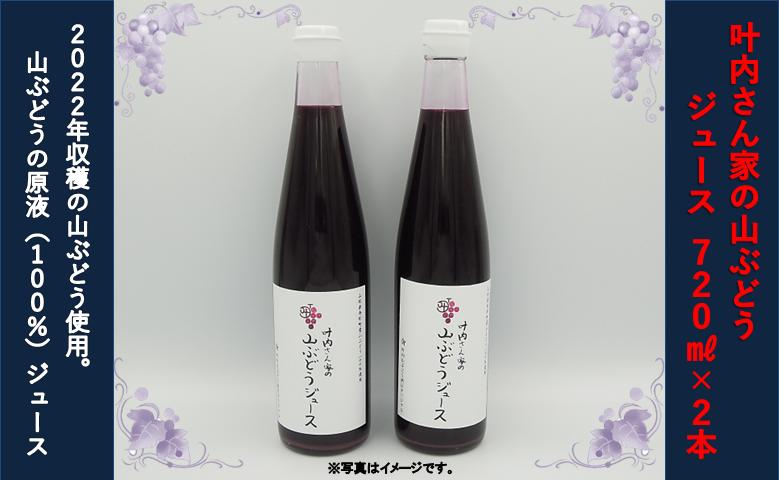 
叶内さん家の山ぶどうジュース（100％原液）720ml×2本
