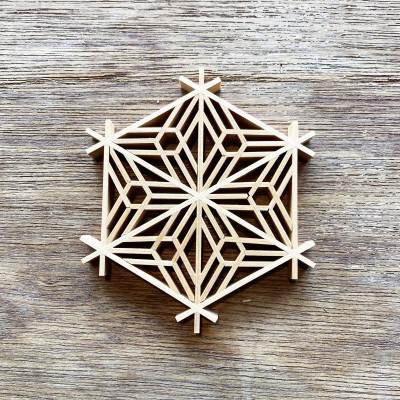 ふるさと納税 恵那市 組子職人が作るコースター(八重桜)1枚 |  | 01