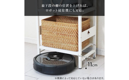 M.O.L アイアンシェルフ 2段 幅80cm×奥行30cm ホワイト MOL-XS802(WT) [VBZ031]家具 棚 組み立て インテリア