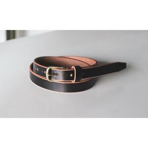 【minca】細幅20mmベルト/32インチ  栃木レザーの希少な「ハーネスレザー」使用の贅沢な1枚革のレザーベルト/ブラック/HL-B04/BLACK　731【小物 ファッション 人気 おすすめ 】
