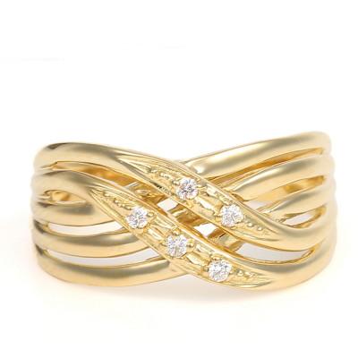 ふるさと納税 笛吹市 普段使い K18 ダイヤモンド リング 　R3348DI-Y　#10 |  | 01