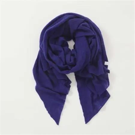 【 OTA KNIT 】ふわふわガーゼ  ファーカシミヤ  ショール(ネイビー)【1568331】