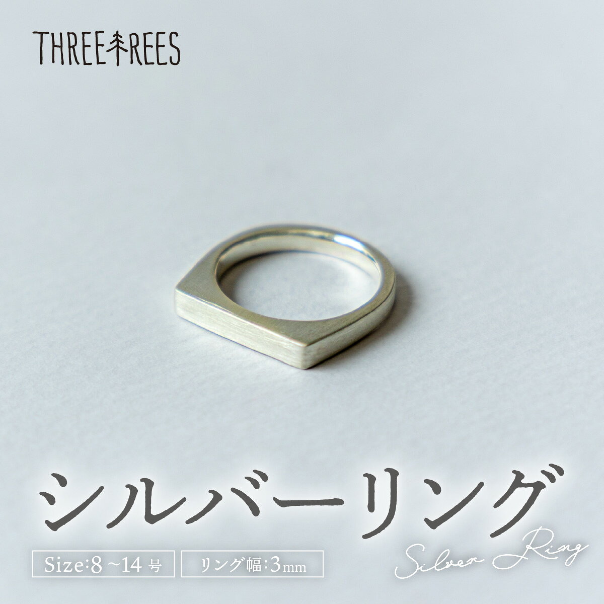 【ふるさと納税】＜選べるサイズ＞【日常のアクセントに】シルバーリング LS-03 / マット / 8号～14号