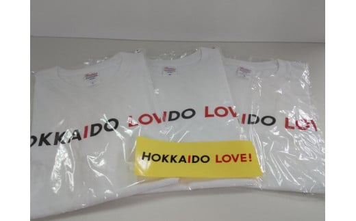 
HOKKAIDO LOVE！オリジナルグッズセット【Tシャツ（Mサイズ）＆ステッカー】
