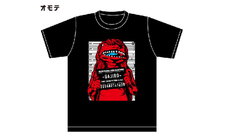 アメコミ風ガジロウTシャツ赤 kids（130）