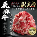 【ふるさと納税】訳あり 飛騨牛 切落とし 600g（150g×4パック） 冷凍真空パック | 肉 お肉 切り落とし すき焼き すきやき 黒毛和牛 和牛 個包装 小分け 人気 おすすめ 牛肉 ギフト お取り寄せ【MZ012】