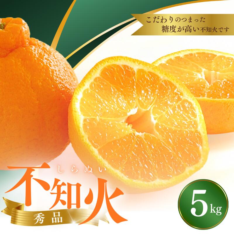 【ふるさと納税】 不知火 秀品 5kg 露地 【L～3Lのサイズおまかせ】【2027年1月下旬から4月上旬頃に順次発送】＜味好農園＞ / デコポン 不知火 柑橘 和歌山県 越冬 有機 甘い
