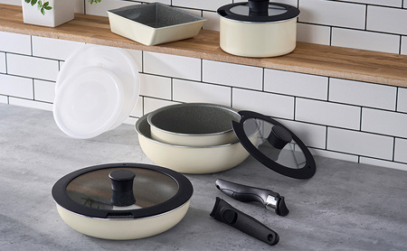 【最短翌日配送】フライパン セット 12点 セット 取っ手が取れる DCI-T12S アイボリー アイリスオーヤマ