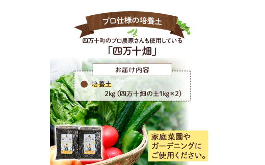 味と収穫量が違う、プロ仕様の培養土「四万十畑」２Lｘ２袋　Fis-A04