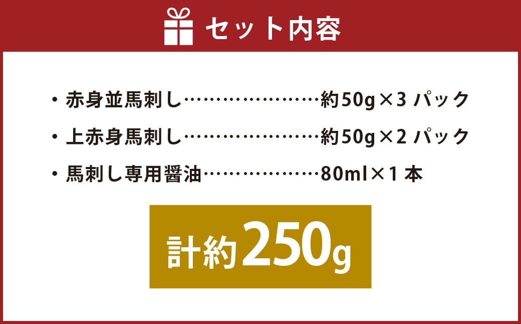 国産赤身 馬刺し2種セット