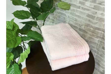 オーガニックコットン バスタオル 2枚組 ピンク 約60×120cm通常サイズ | バスタオル [0559]