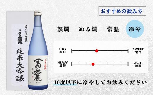 ＜富士山の日本酒　甲斐の開運＞純米大吟醸　冨麓　720ml×1本 (化粧箱入り）