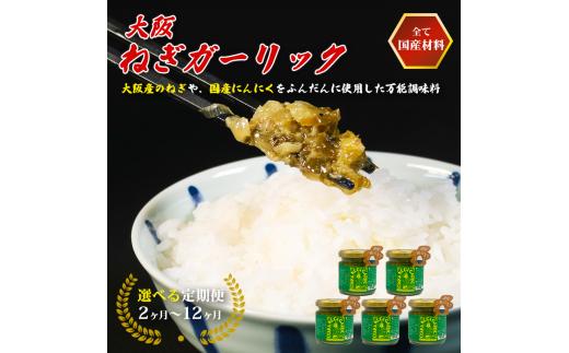 大阪ねぎガーリック ねぎ塩だれ 2個 定期便2回 難波ねぎ タレ ごはんのお供 調味料 簡単便利 お米 肉 と一緒に BBQ 焼肉 魚 ソース 常温保存 しゃぶしゃぶ 焼き肉 ほぼ無添加 大阪 松原 