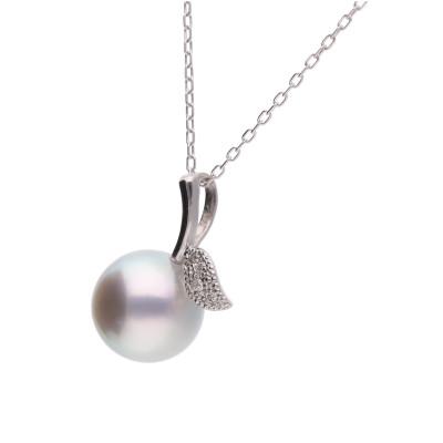 ふるさと納税 神戸市 【姫果】無調色 スカイブルー アコヤ真珠 ダイヤモンド PT900 プラチナ ペンダントトップ |  | 01