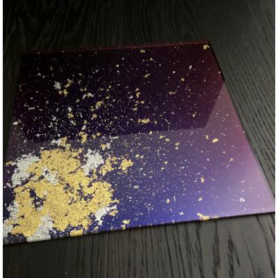 ふるさと納税 海南市 ガラスプレート300　マジョ金箔ブルー |  | 02