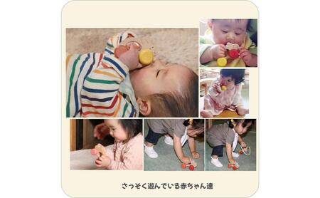 赤ちゃんに優しい木のおもちゃ「うさぎ車」
