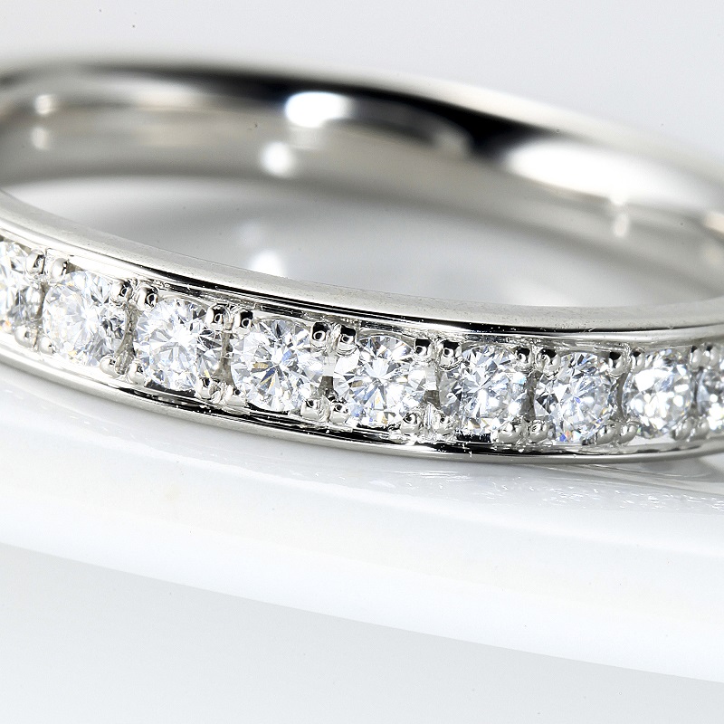 Deliciae　Pt950kf　クーフー地金　ハーフエタニティリング　ダイヤモンド【0.36ct】鑑別書付　K05036-H