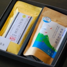 松田町産「丹沢大山茶(金)80g　水を守るお茶100g」詰合わせ