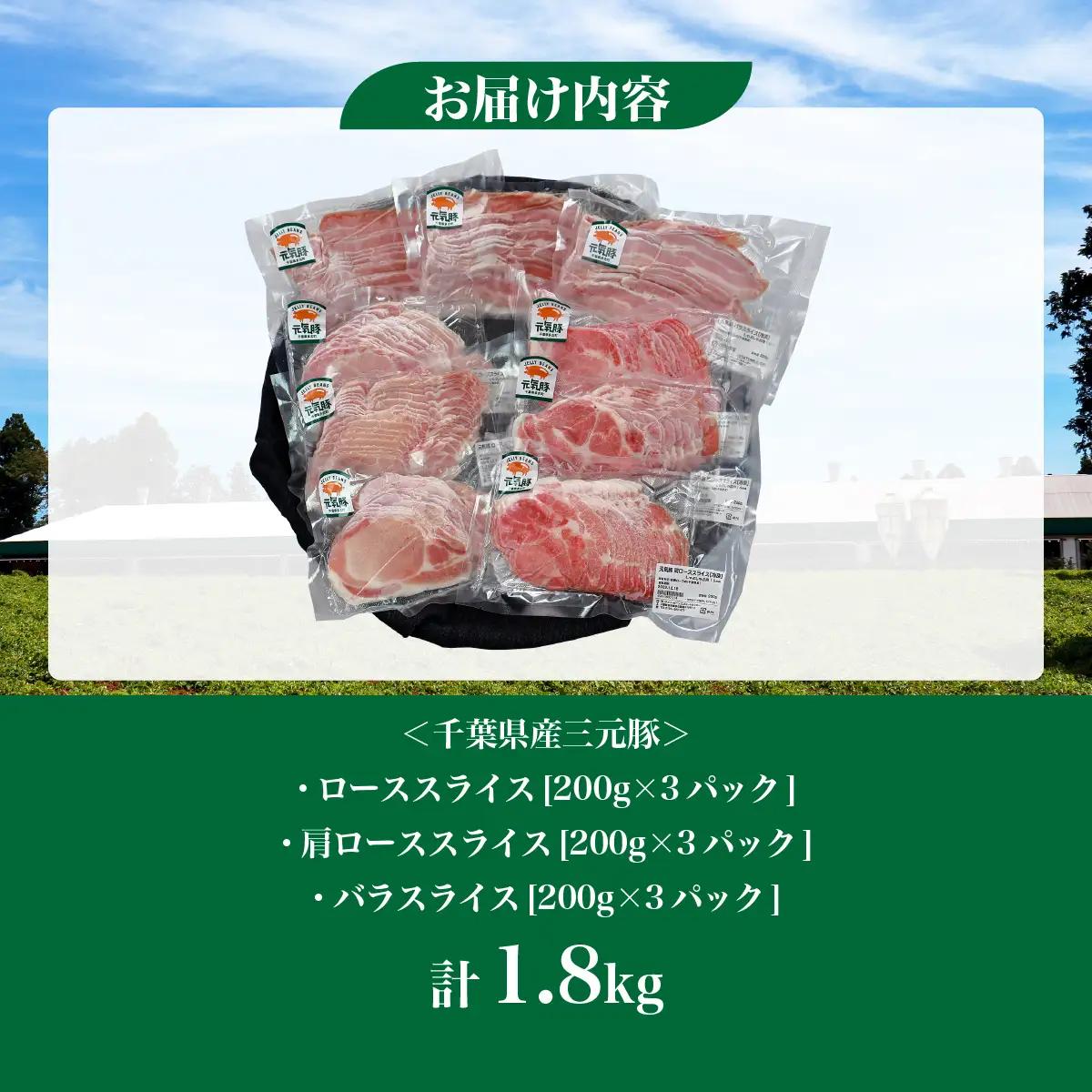 元気豚　しゃぶしゃぶ肉3種セット(1.8kg)_肉 しゃぶしゃぶ 豚肉 豚しゃぶ_【配送不可地域：離島・沖縄県】 mt203971_171.801