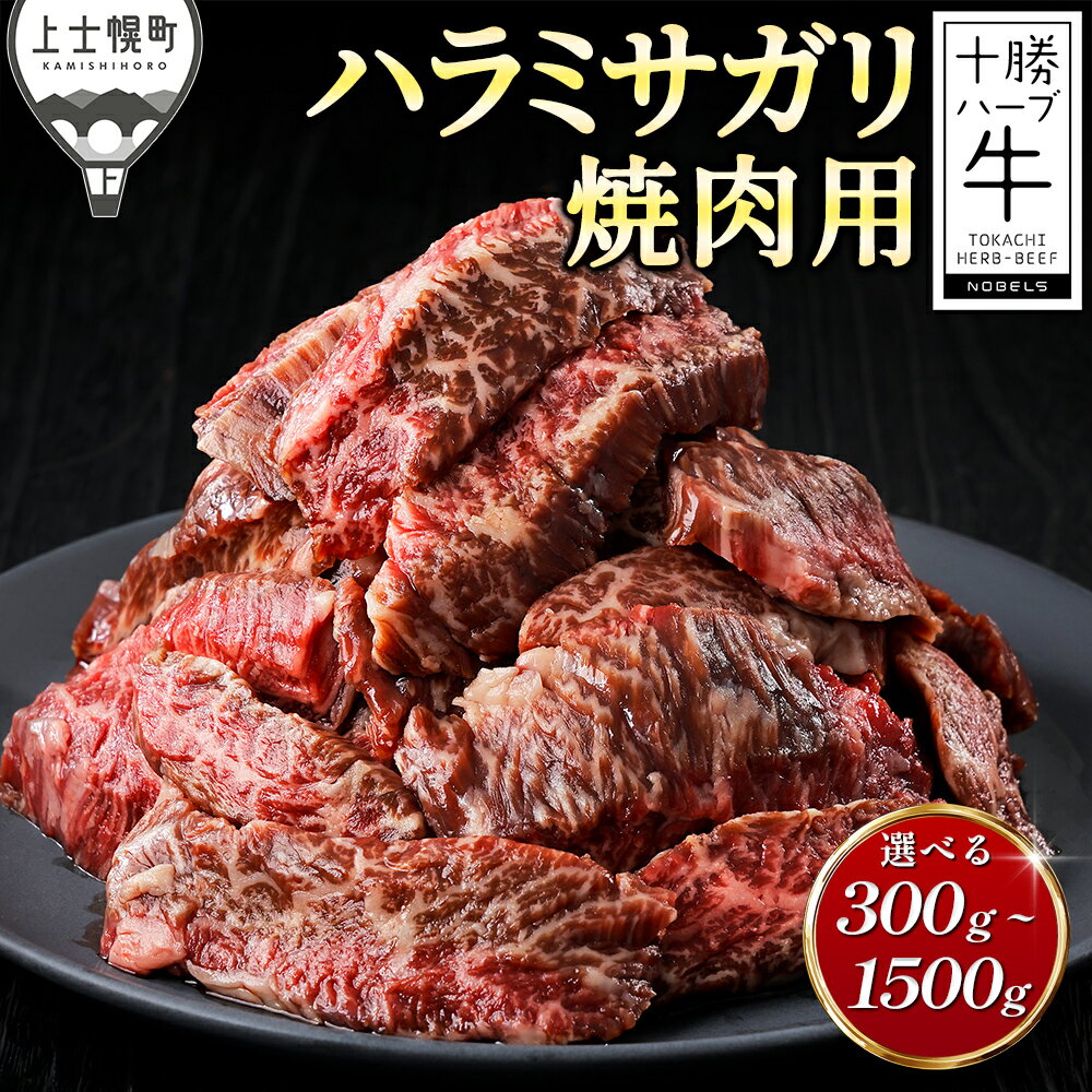 【ふるさと納税】十勝ハーブ牛 厚切り ハラミ サガリ 焼肉 300g～1.5kg パック数が選べる 国産 北海道 牛 肉 牛肉 国産牛 赤身 真空パック キャンプ アウトドア バーベキュー BBQ 冷凍 発送時期が選べる レビューキャンペーン対象品