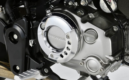 モンキー125（JB03/JB05）ビレットクランクケースカバーガード / カスタム カスタムパーツ バイクカスタム モンキー125 クラッチカバーガード アルミビレッド 亀山市/ 有限会社ギルドデザ