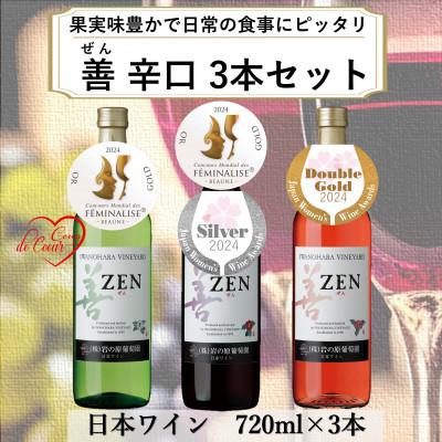ふるさと納税 上越市 岩の原ワイン　善(ぜん)辛口3本セット