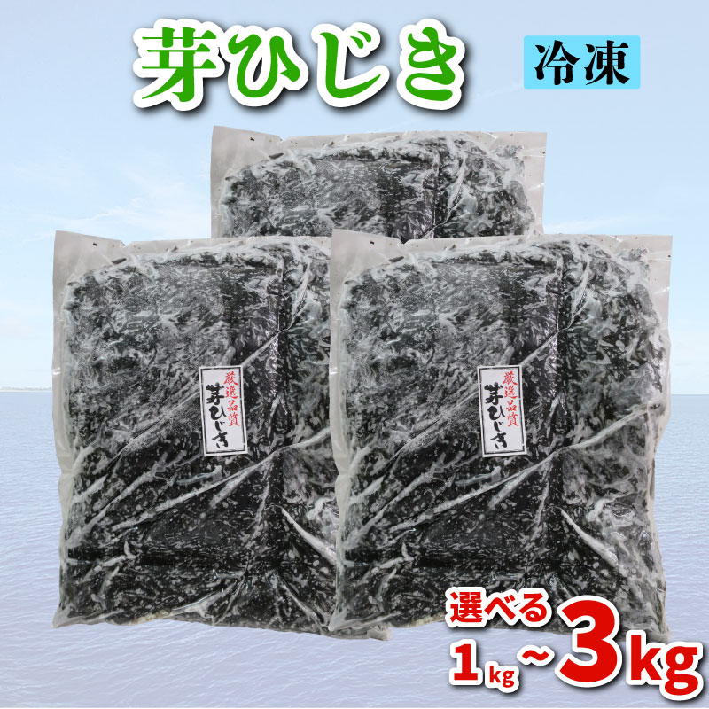 【ふるさと納税】 芽ひじき 選べる1kg~3kg 冷凍 海藻 選べる 容量 刺身 低カロリー 1kg 2kg 3kg ミネラル ビタミン 食物繊維 ダイエット 下関 山口