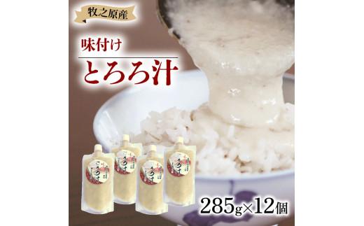 冷凍 自然薯 とろろ汁 285g × 12個 パック チューブ セット とろろ 山芋 ヤマイモ 山いも じねんじょ 滋養強壮 お取り寄せ ギフト グルメ 贈答 人気 静岡県 牧之原市 尾白弁当