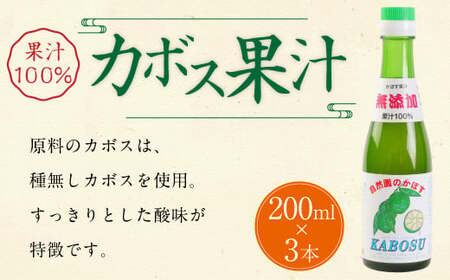 147-1106 カボス果汁 600ml （200ml×3本）果汁100% カボス 果汁 調味料 大分県 豊後大野市