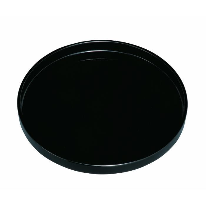 
            切立丸盆 30cm 黒 両面塗 研き仕上げ ［YG446］
          