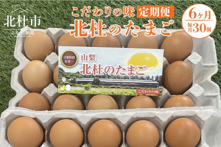 ☆彡6か月定期便☆彡　北杜のたまご（30個入） [h199]