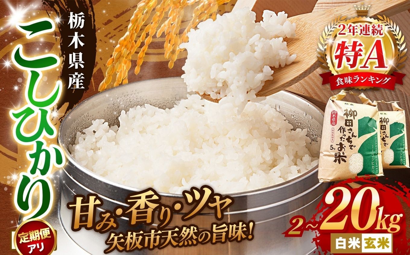 
                  [選べる定期便、グラム数]矢板市特別栽培米 こしひかり 玄米 白米 2kg 5kg 10kg 20kg | お米 米 こめ 白米 玄米 にじのきらめき コシヒカリ こしひかり 美味しい お弁当 選べる エコ スマート 環境 手間暇 土づくり  ふるさと 納税 栃木県 矢板市
                